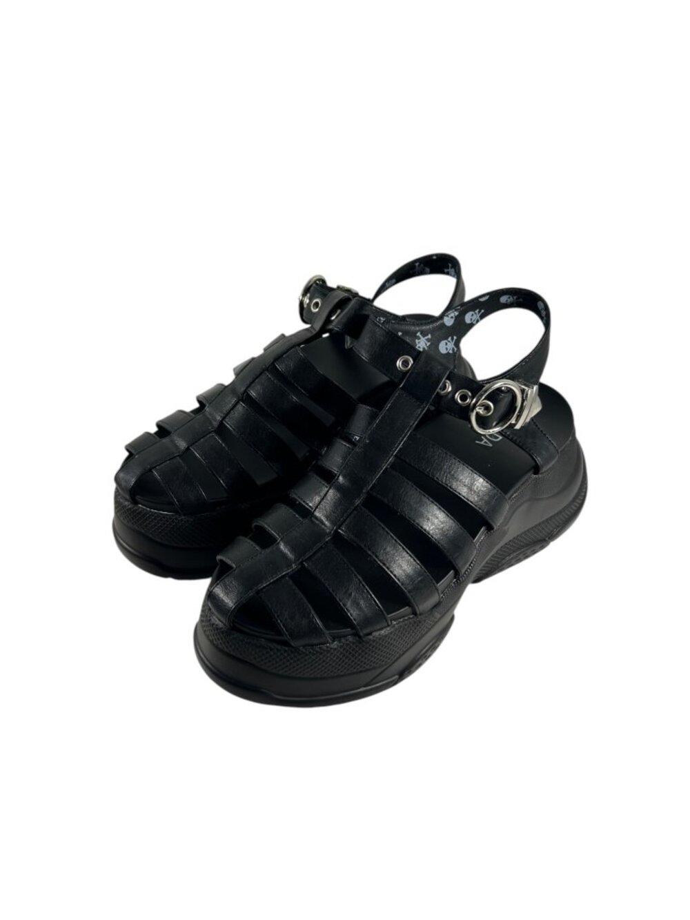 Lamoda Black Platform Fisherman Sandals EU Size 36 US 5 Chunky Face Value